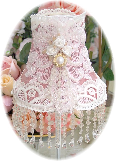 Абажуры из вязаных салфеток