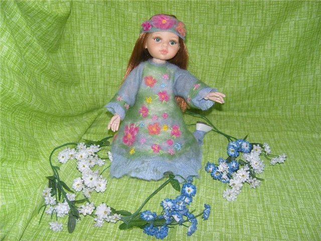 Предвестница лета. Самодельный наряд для куклы из авторской ткани (фото 3)