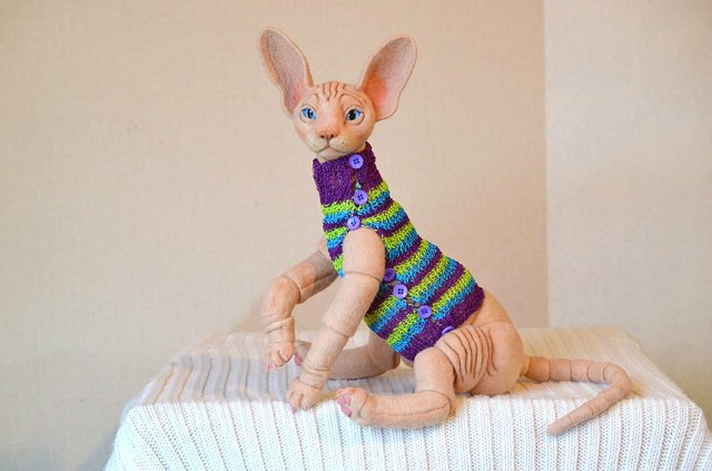 Монстрокот. Игрушка валянием из шерсти своими руками (фото 3)