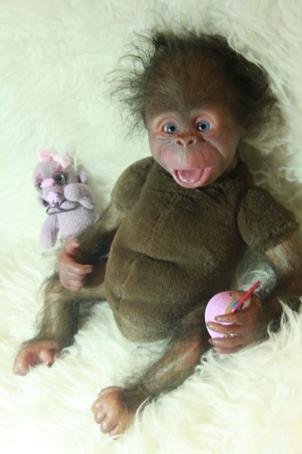 Манюня - обезьянка реборн Элины Кудрявцевой