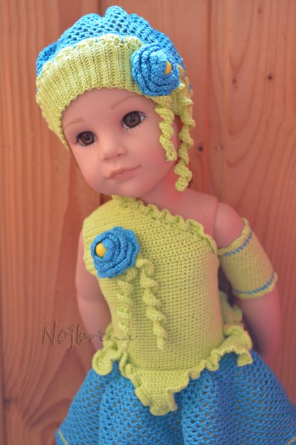 Цветочное настроение. Кукла Gotz Ханна с собачкой (фото 5)