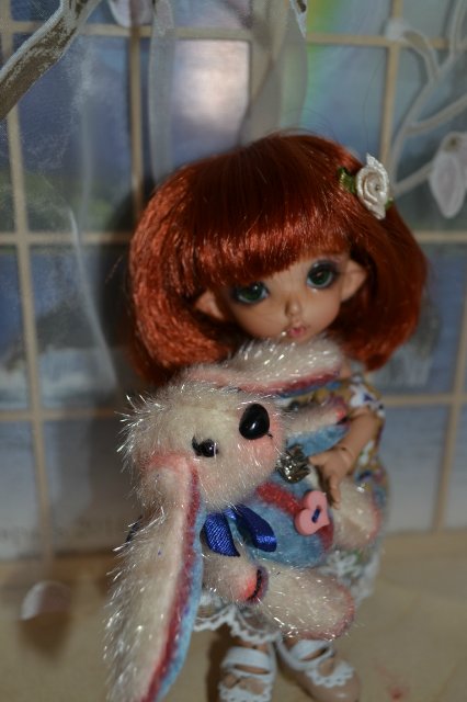 Сердца, цветы и шоколадный мишка