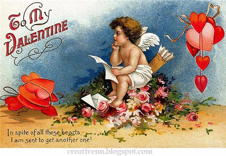 Старинные открытки с Денем Святого Валентина | Бэйбики Старинные открытки с Денем Святого Валентина
