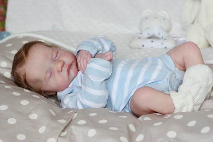 Мальчик-заичик, Левушка, кукла реборн Беспаловои Жанны (фото 2)