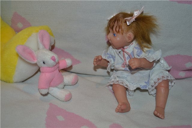 Любопытная ООАК малышка для Виктории. Авторская кукла Медведевой Ольги (фото 3)