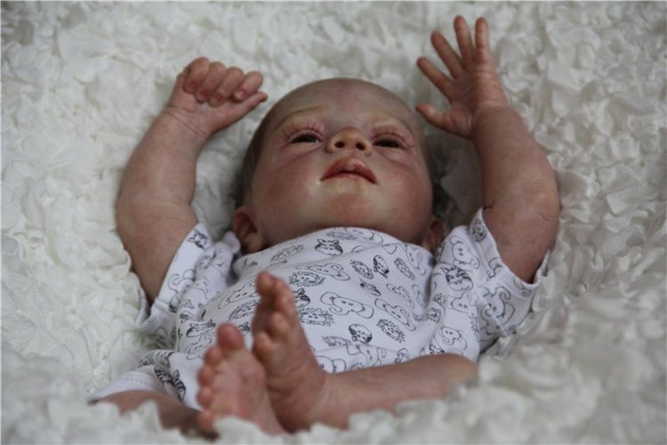 Нечаянная радость... Малыш реборн Ромео, прототип, скульптор Натали Блик, художник Алла Кокс (фото 10)