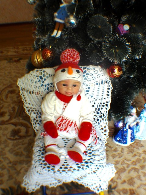 Снегурочка реборн Лола и веселый снеговик Ларс (фото 8)