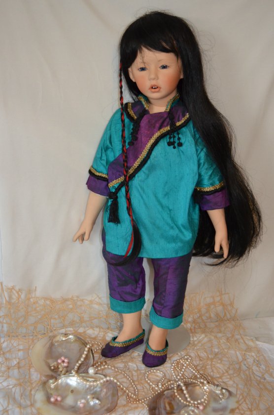 Образ "леди Равен" в куклах. Фарфоровая кукла - японочка RAVEN от Donna RuBert