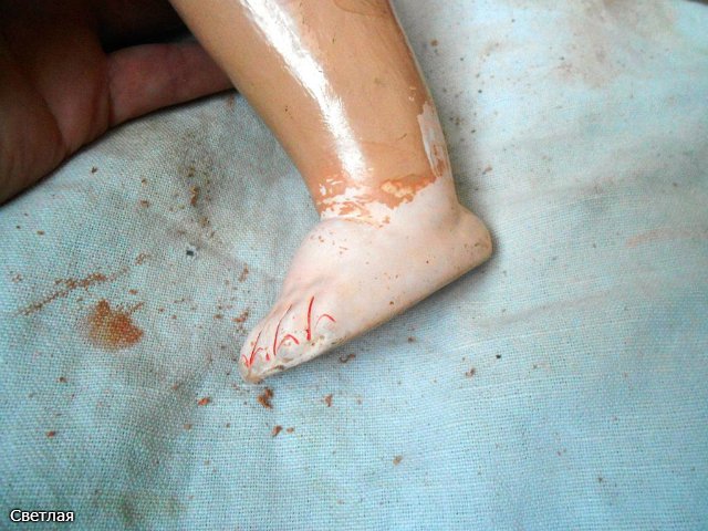 Как я чищу антикварных кукол. Следы времени или грязь? + БОНУС, находим руку мастера