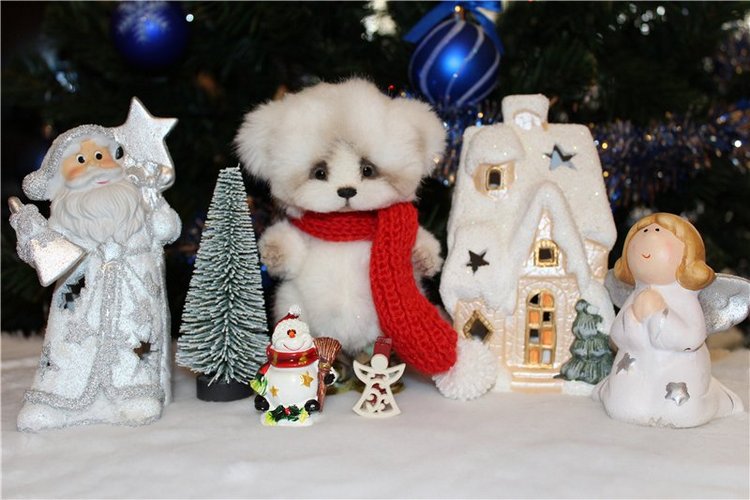 Рождественский Снежок! Авторский мишка Лены Белобородовой