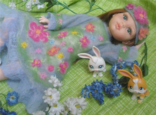 Предвестница лета. Самодельный наряд для куклы из авторской ткани (фото 7)