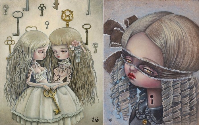 Мрачные и прекрасные куклы художницы Кукула (Kukula) в оригинальных арт иллюстрациях Натали Абрамович. Много фото