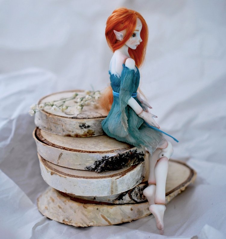 Рождение фарфоровой куклы эльфиечки (фото 8)