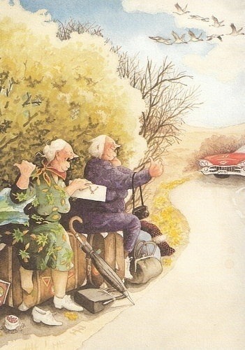 Страшно стареть или веселая старость. Открытки финской художницы Inge Löök (фото 4)