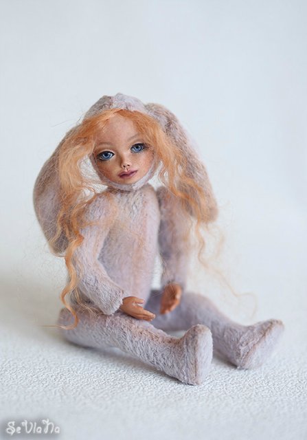 Мои авторские куколки-зайчоночки тедди долл (фото 9)