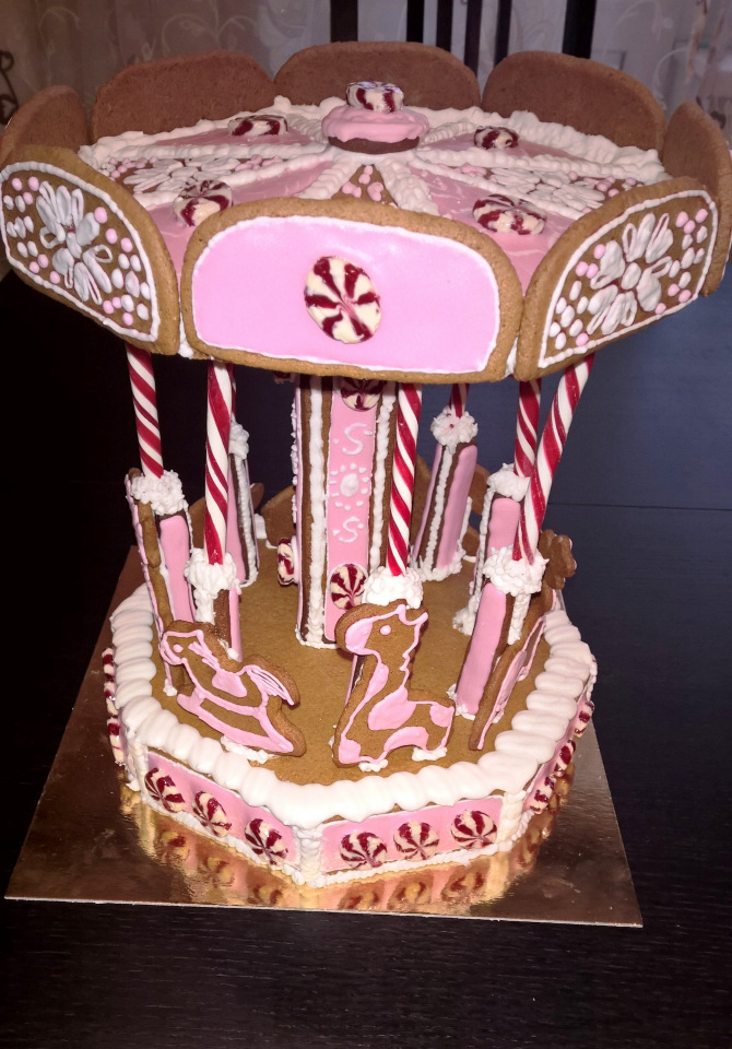 Для продвинутых в геометрии, или, Мой первый опыт изготовления пряничной карусели (с пошаговой съемкой)