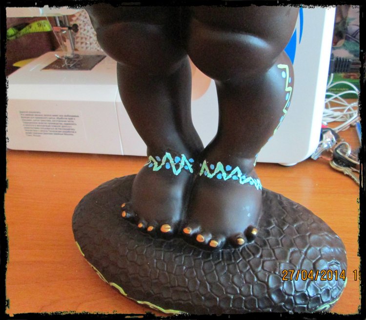 Гипсовый Негритенок — Фарфоровые статуэтки и фигурки: винтаж