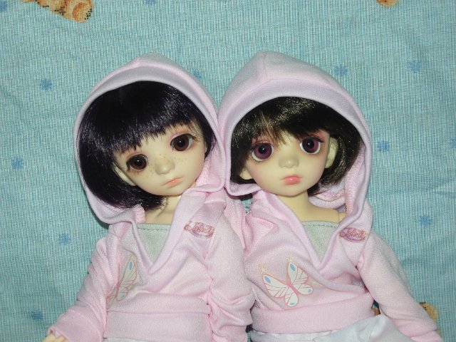 Мои близняшки Ран и Рен (bjd Dollzone Sis)
