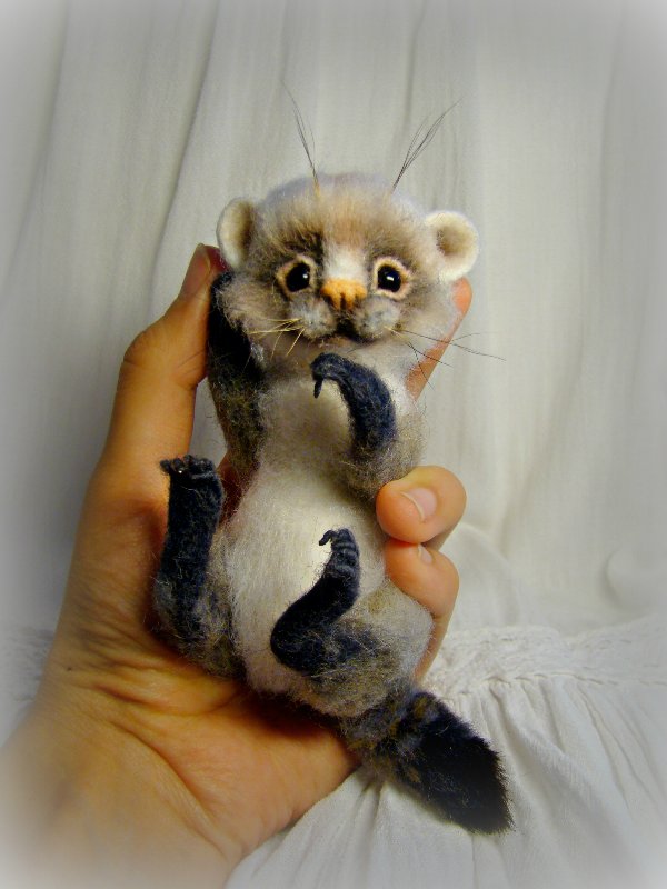 Хорёк. Авторская игрушка валянием из шерсти Ольги Чернухо (фото 9)