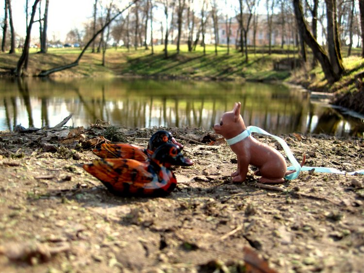 Прогулка в парке. Галочка - коллекционная куколка Дианы Эффнер (фото 10)