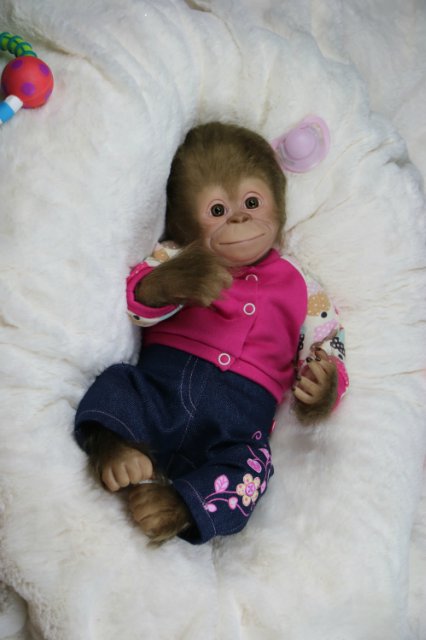 Мартышка - малышка... Куколка реборн Виктории Вишни