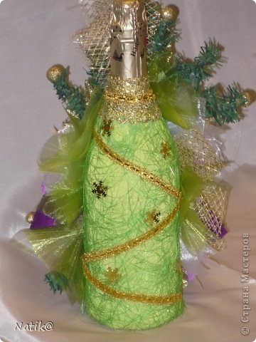 Новогодний декор бутылок — Интересное и необычное: фотоподборки
