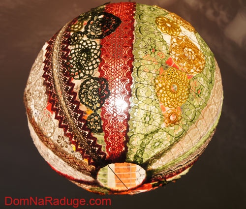 Абажуры из вязаных салфеток