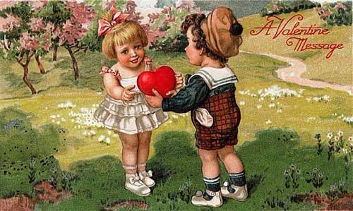 Старинные открытки с Денем Святого Валентина | Бэйбики Старинные открытки с Денем Святого Валентина