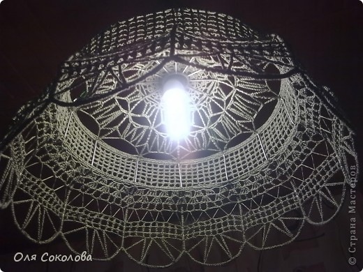 Абажуры из вязаных салфеток