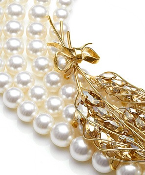 Надели шарики на нити. Красиво очень, посмотрите! Сваровски нашими глазами