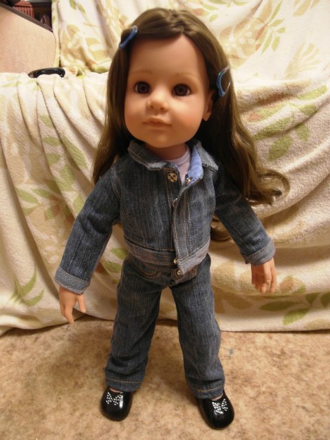 Самопальный джинсовый костюмчик для Готц (фото 3)