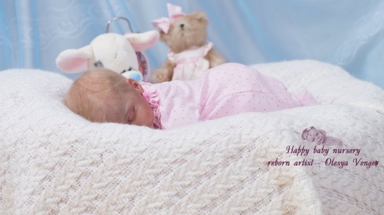 Наша Лиечка устала, сладко сладко задремала. Кукла реборн Олеси Венгер