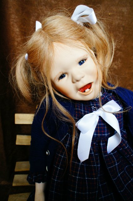 Фарфоровая авторская кукла "Забияка" - рыжий лучик Весны