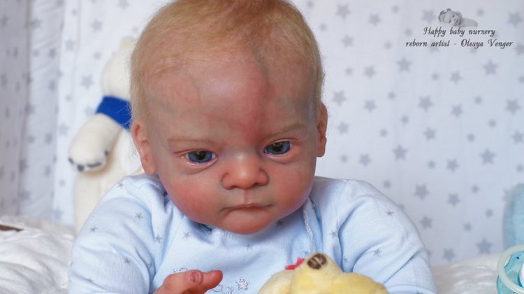 Златовласый малыш с глазами цвета незабудок. Мой Максюша, кукла реборн Олеси Венгер (фото 7)