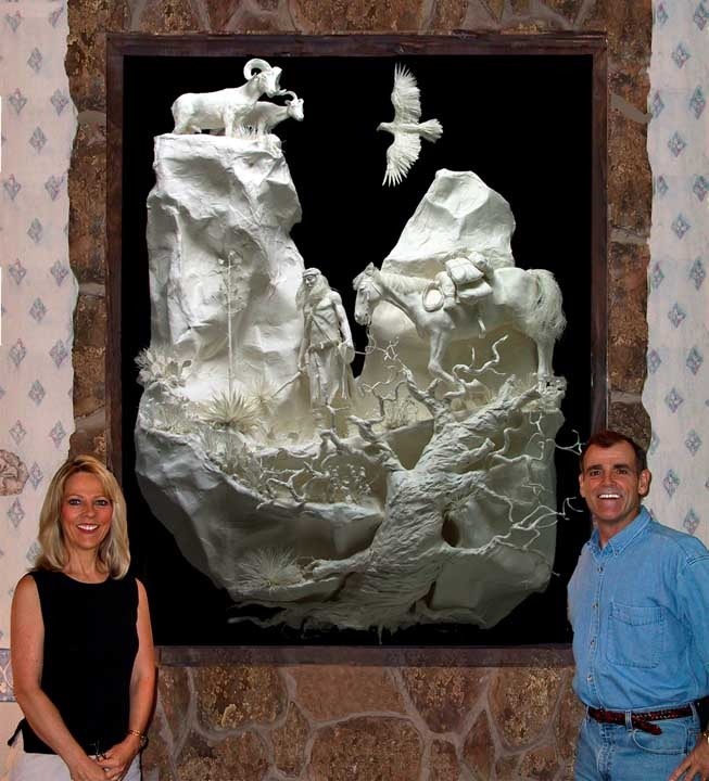 Живые композиции из бумаги от Аллена и Пэтти Экман, Allen and Patty Eckman