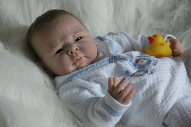 Ноэльчик... очень серьезный малыш... Куколка реборн Вишни Виктории