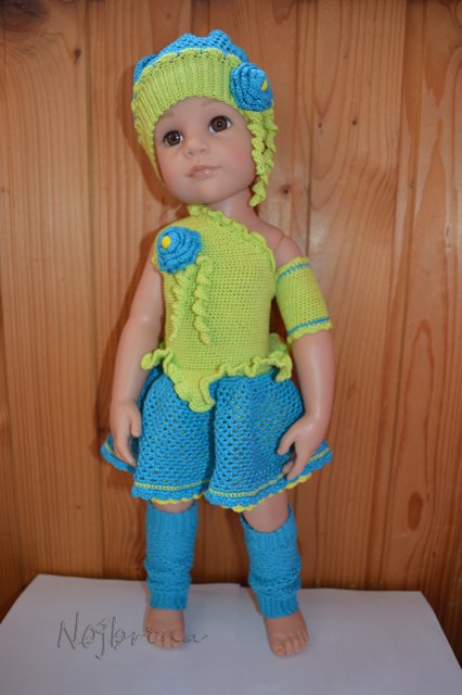 Цветочное настроение. Кукла Gotz Ханна с собачкой