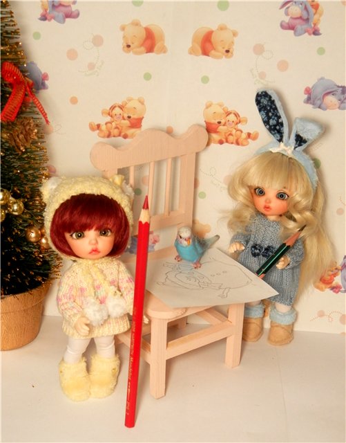 С рождеством! Лира, Мира, Винн и Акари