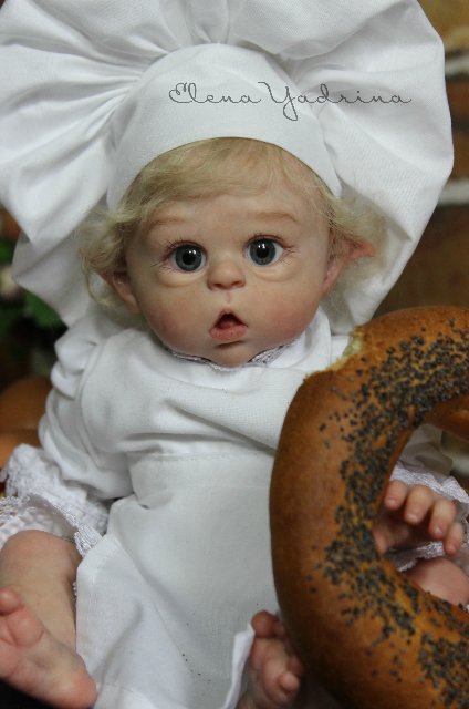 Поваренок по мотивам работы "Прототип мини Офелии". Куклы реборн Елены Ядриной (фото 8)