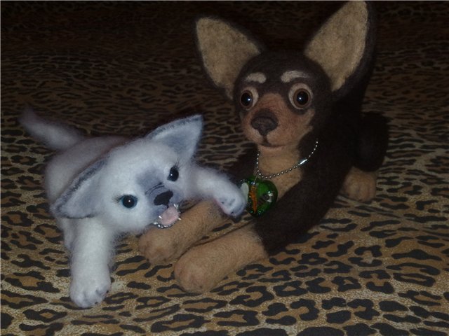 Новенький кот! Игрушка валянием из шерсти (фото 8)