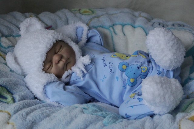 Спящий малышок Жульенчик. Куколка реборн Вишни Виктории