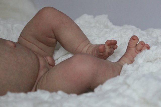 Спящий малышок Жульенчик. Куколка реборн Вишни Виктории (фото 8)