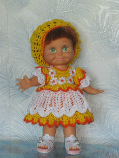 Новая коллекция летних вязаных нарядов для фейсинок, готциков, паолок под названием "Ромашки" (фото 2)