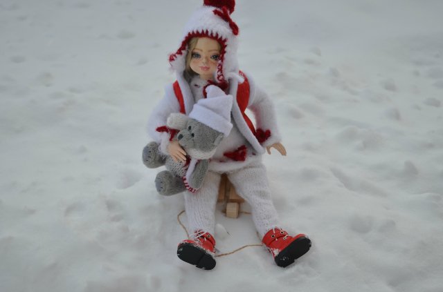 Зима, горка, санки! Авторская шарнирная кукла Коновниной Ольги | Бэйбики Зима, горка, санки! Авторская шарнирная кукла Коновниной Ольги (фото 3)