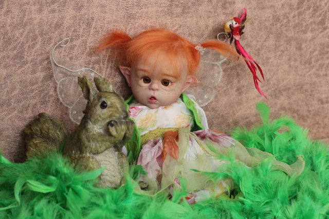 Чудо в перьях, кукла-реборн Элины Кудрявцевой