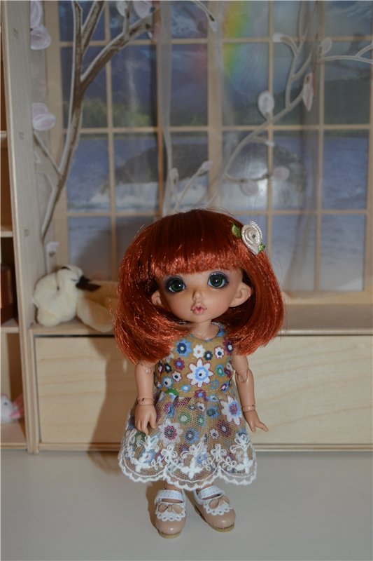 Сердца, цветы и шоколадный мишка