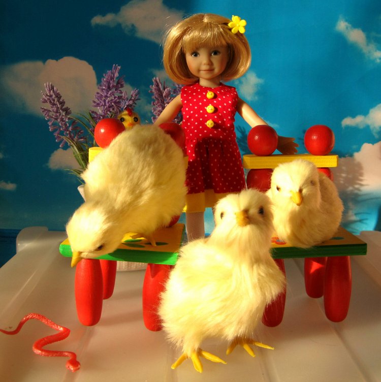 Прогулка в парке. Галочка - коллекционная куколка Дианы Эффнер