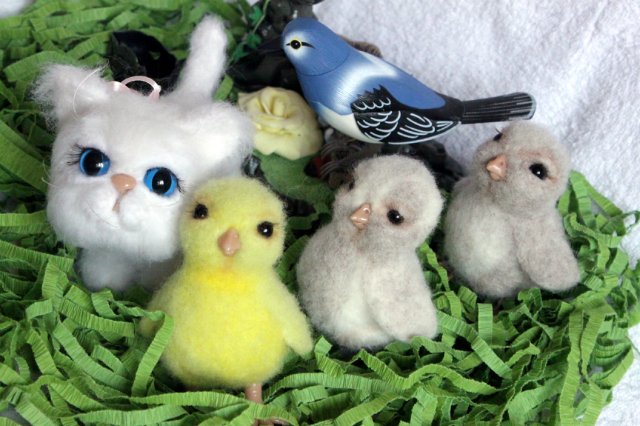 Моя кошечка валянием из шерсти готова