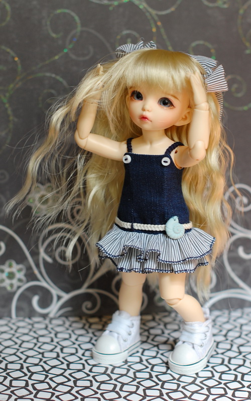 Синий цвет нас покорил. Одежда для куклы БЖД Анте (фото 3)