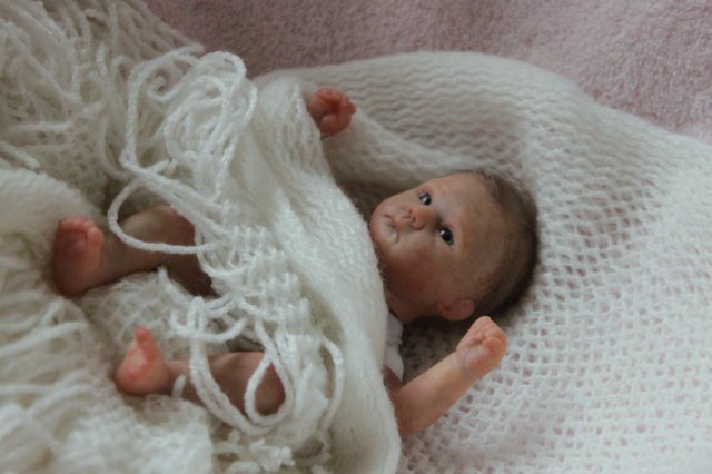 Мини зайка... Куколка реборн Вишни Виктории (фото 3)